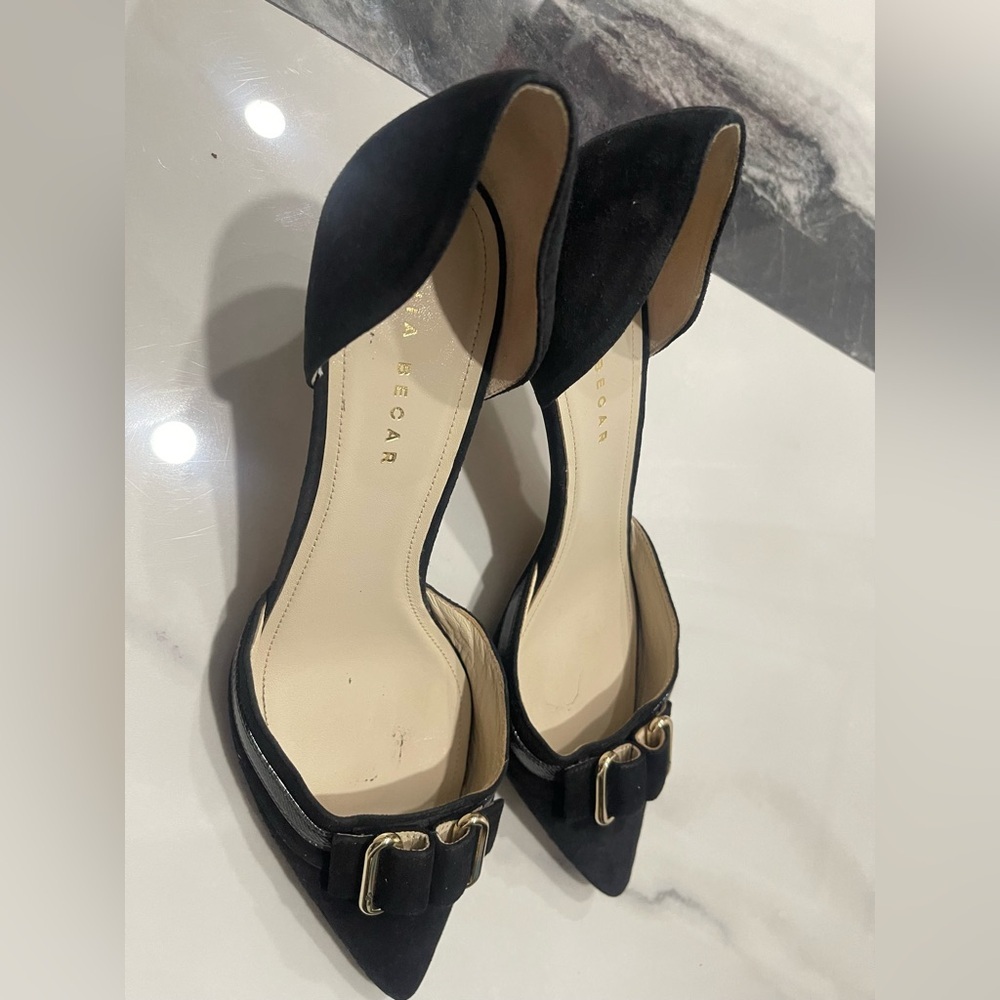 Mía becar Black Stiletto Heels with Pointed Toe size 39 1/2
